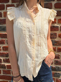 Blouse unie sans manches