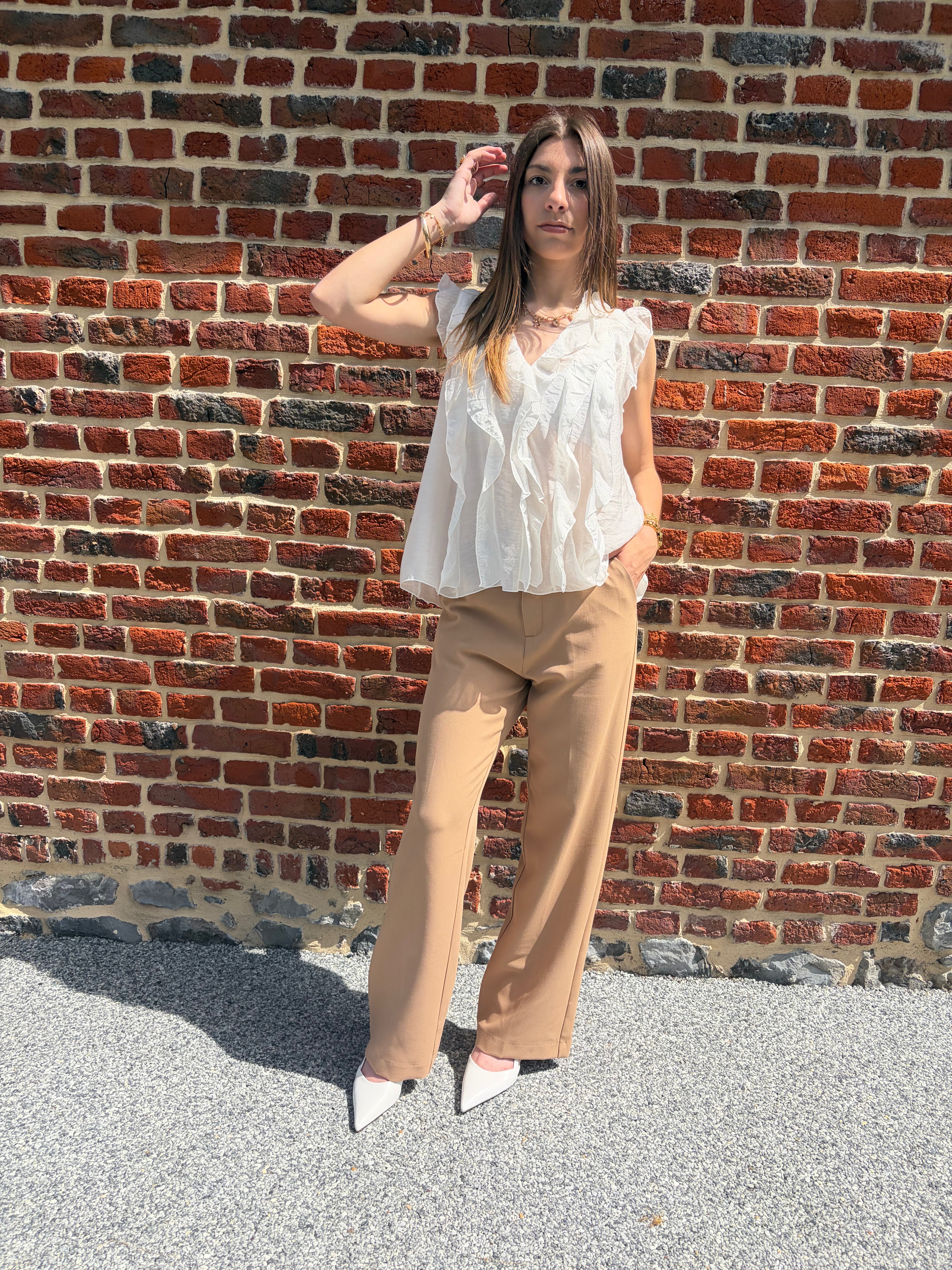 Pantalon tailleur large