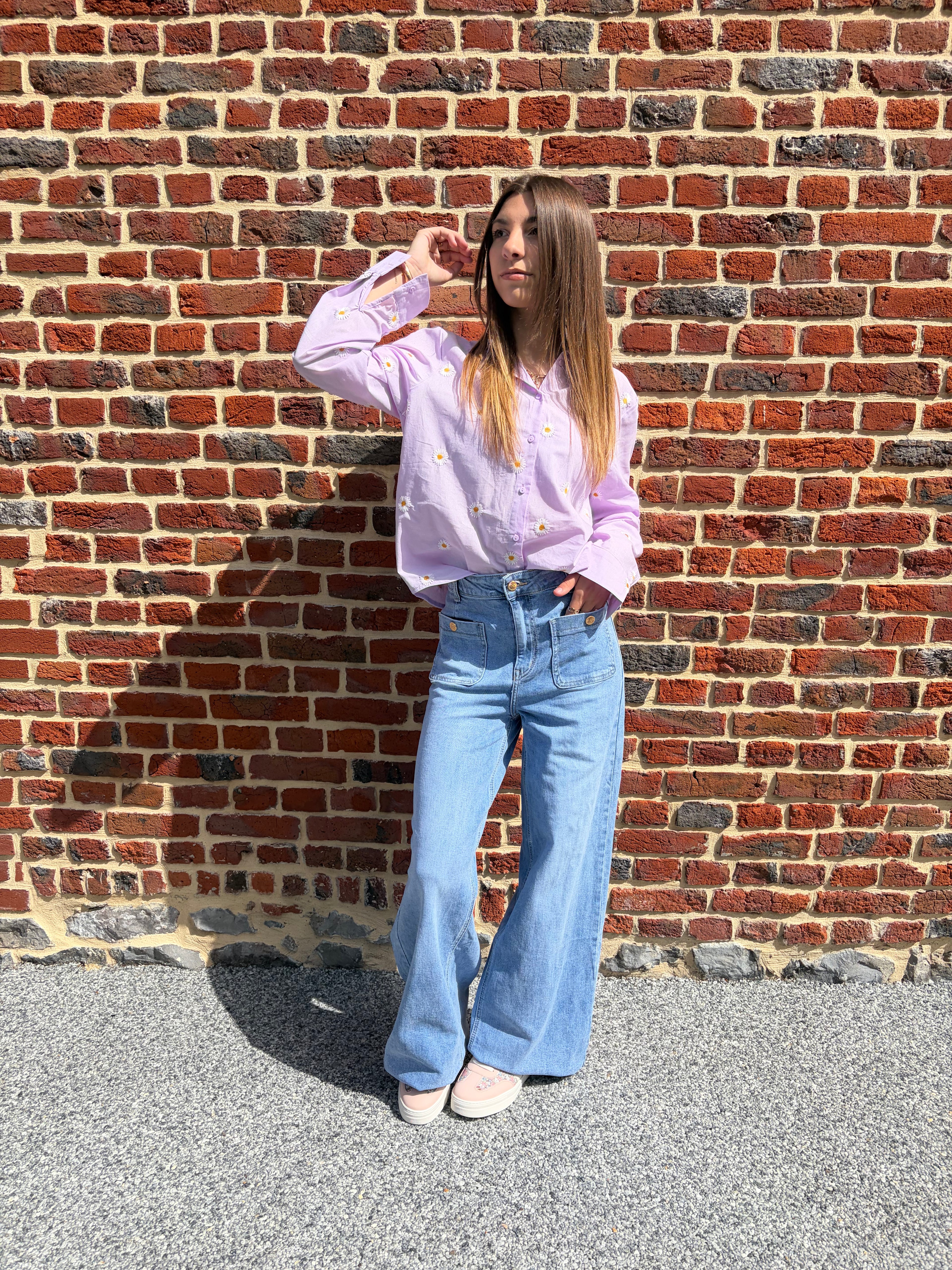 Jean super wide leg 2 poches