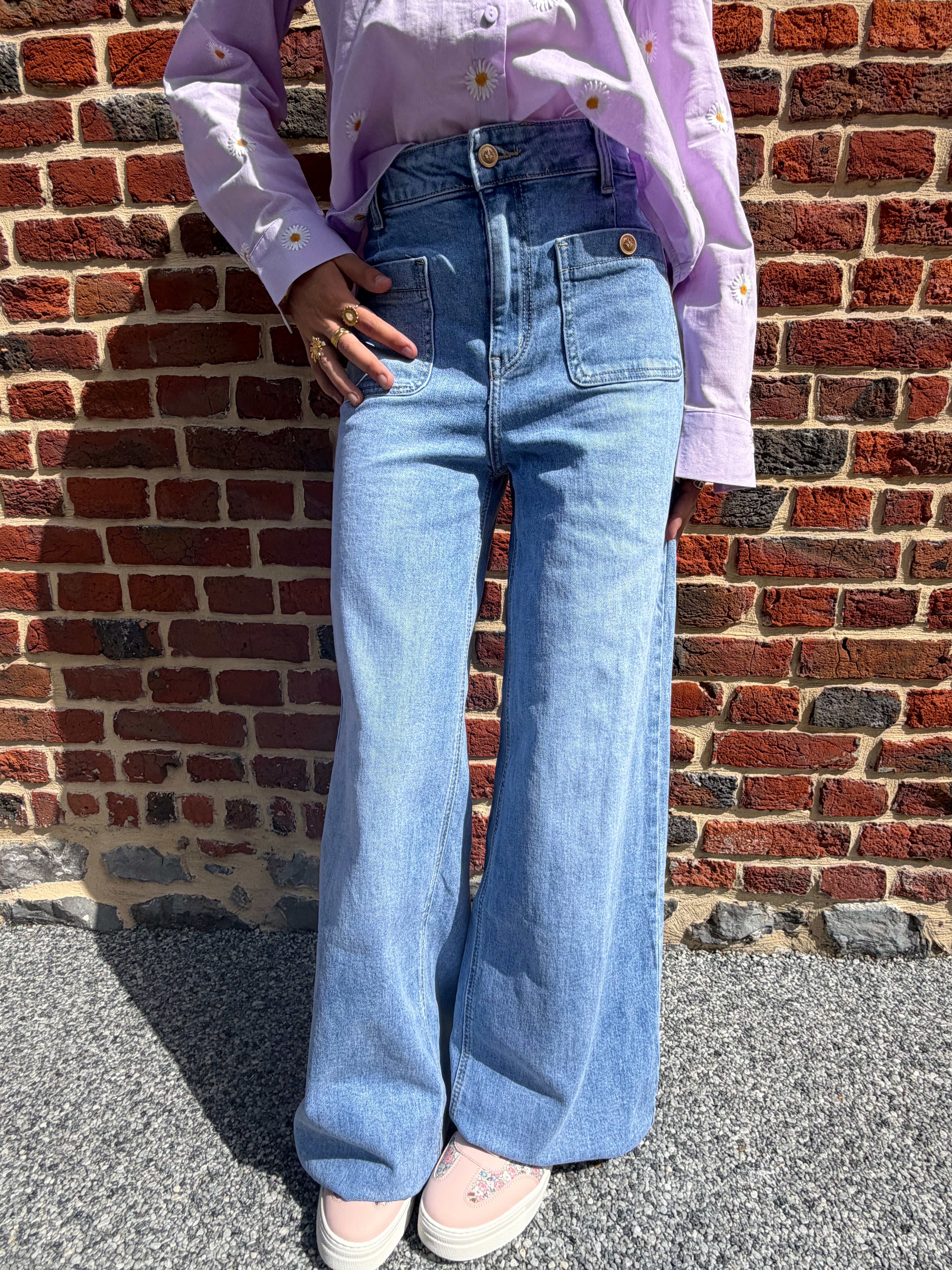 Jean super wide leg 2 poches