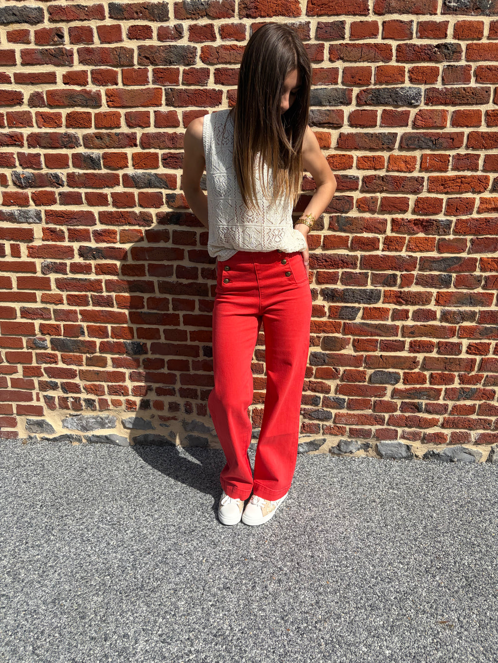 Pantalon jean corail