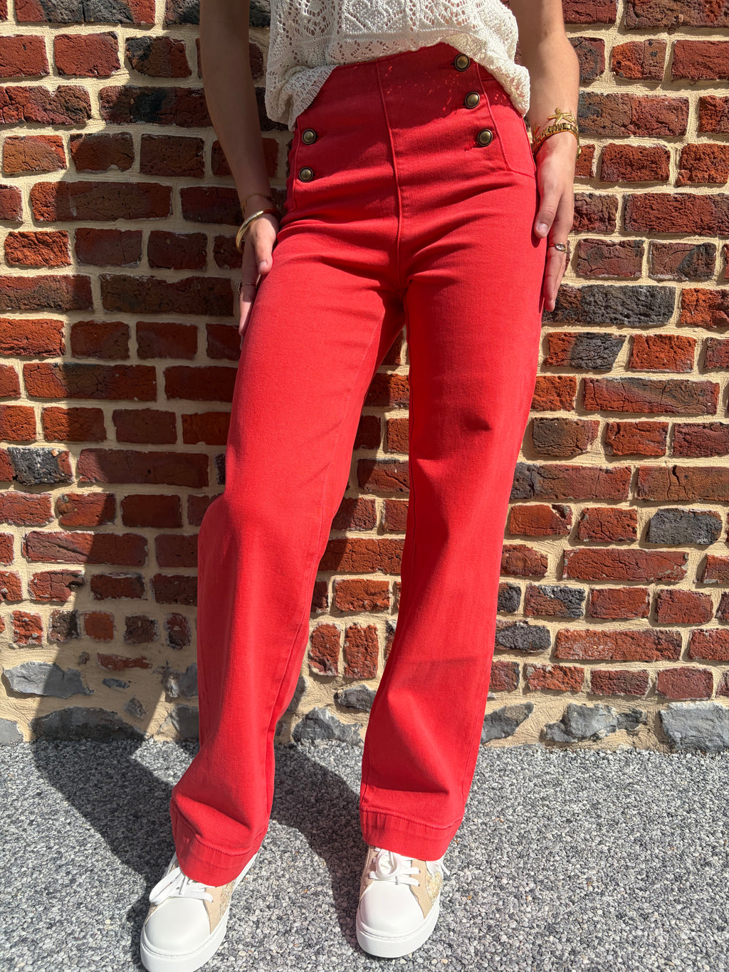 Pantalon jean corail
