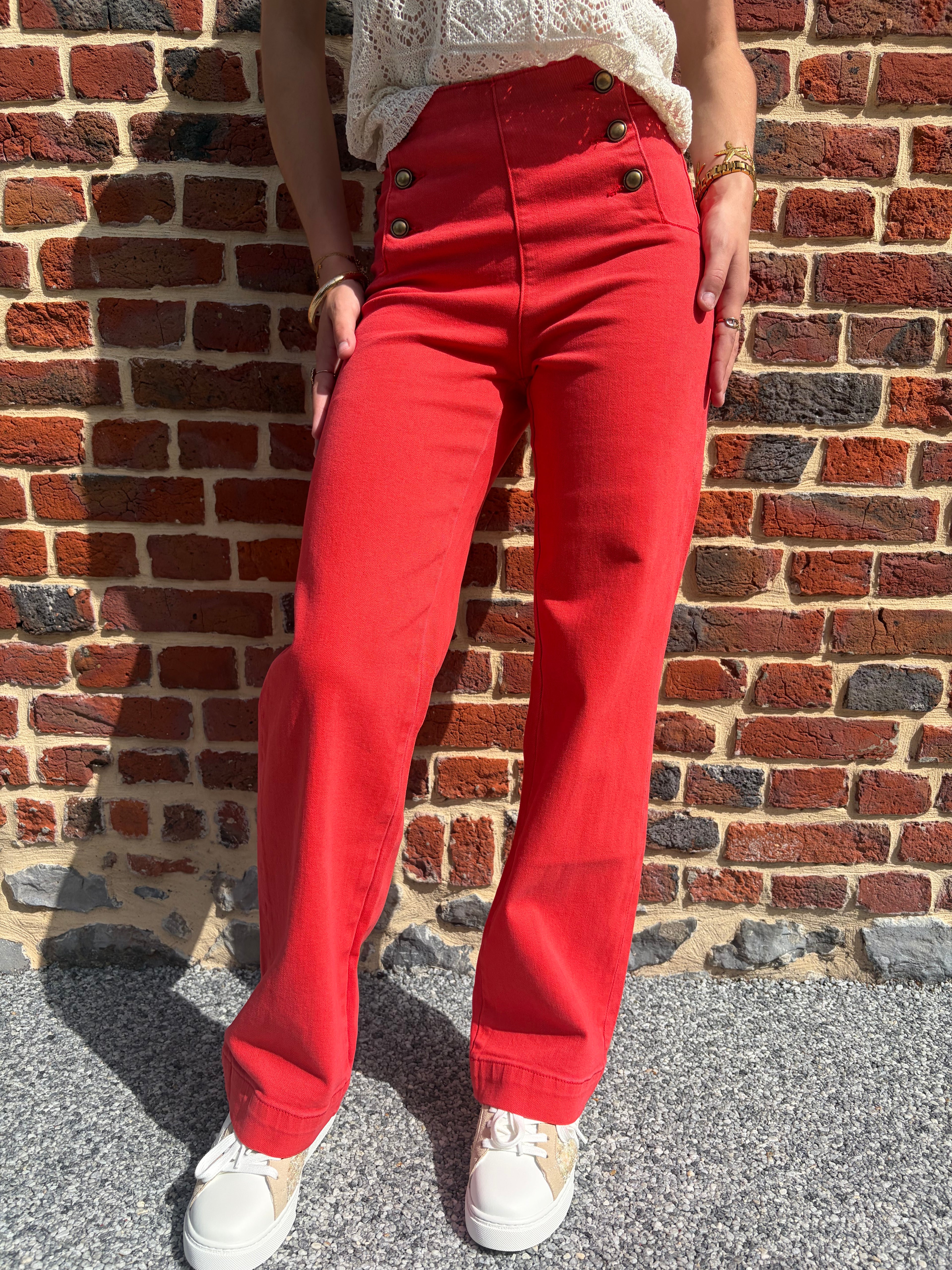 Pantalon jean corail