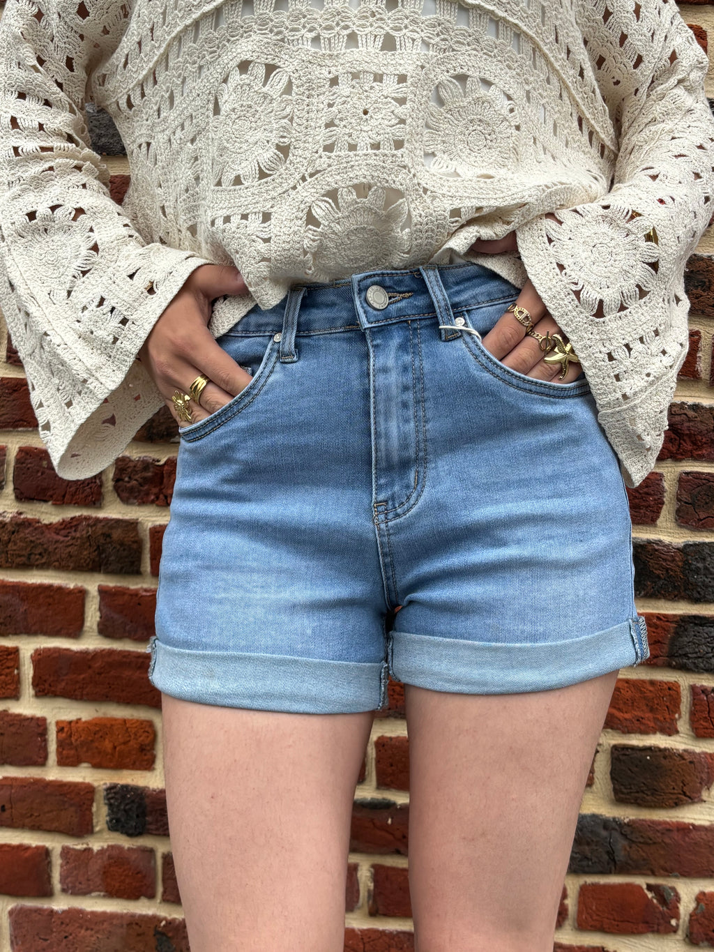 Short en jeans
